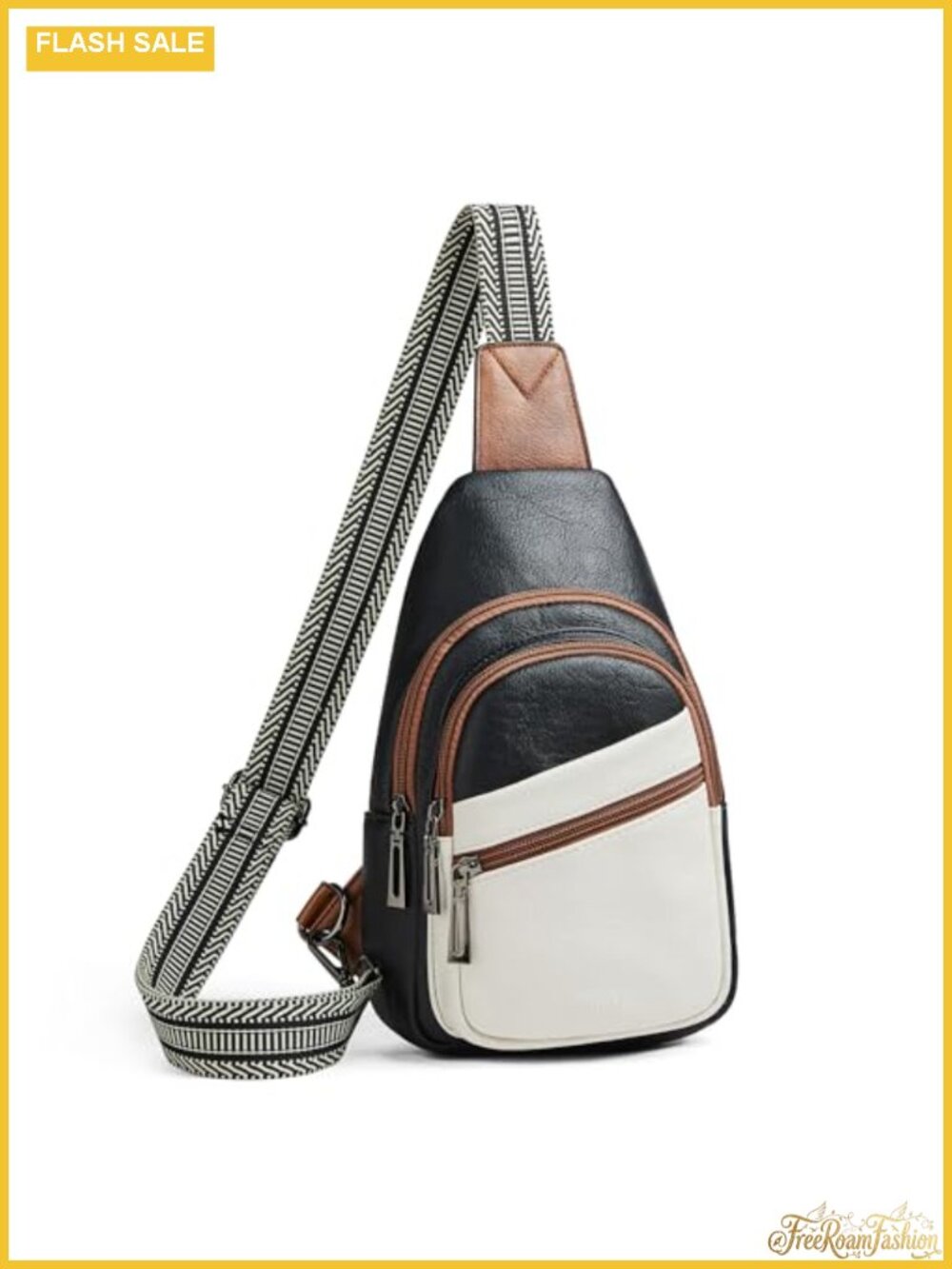 Mroede Vegan PU Leather Sling Bag Crossbody Adjustable Strap Women